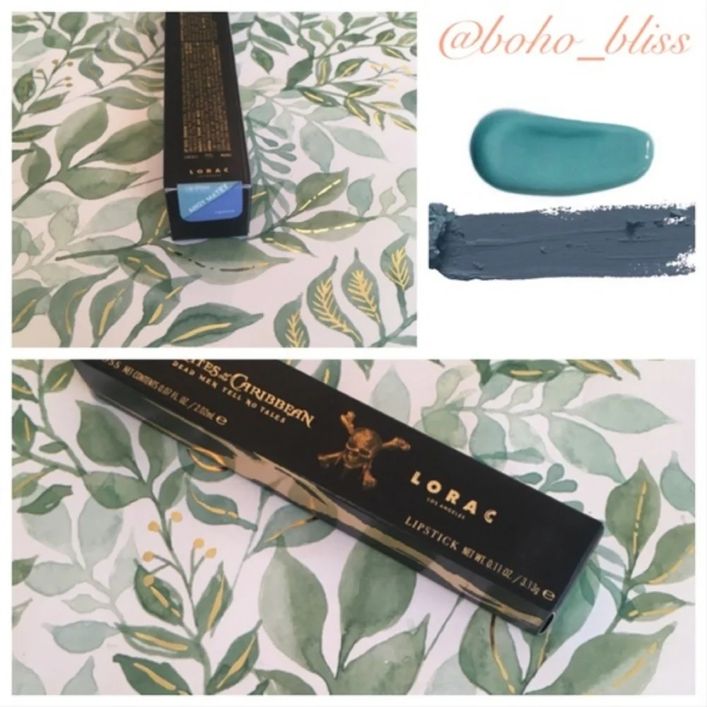 LORAC | Pirates of the Caribbean Ahoy-matey Lipstick Lipgloss Duo Blue NWT